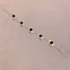 Silver and Black Onyx Bracelet